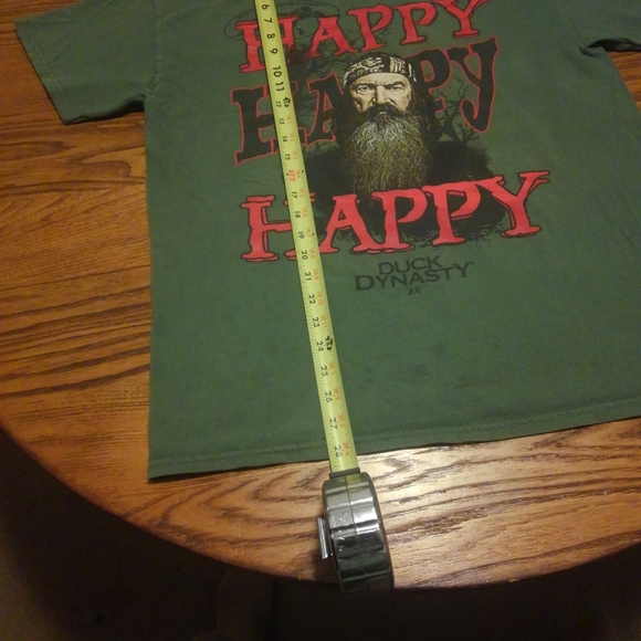 ๐ฆ Phil Robertson Duck Commander Shirt Army Green Vtg 2012 Happy Happy Happy ๐ - Picture 10 of 11